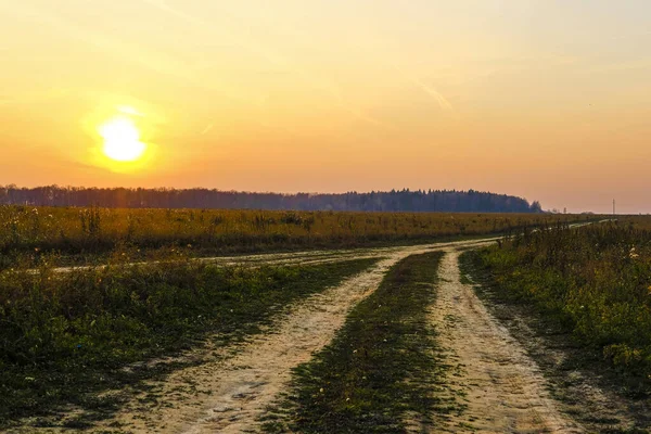 Landschap Met Het Beeld Van Herfst Russische Landzijde — Stockfoto