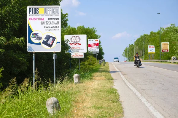 Rovigo Italy July 2019 Image Advertising Posters Road Italy — Stock Photo, Image