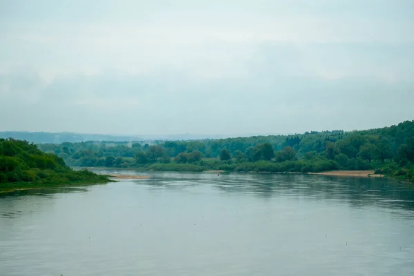 Пейзаж Изображающий Русло Реки Ока — стоковое фото