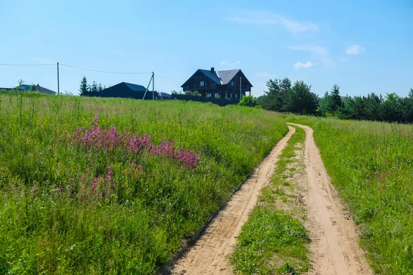 Beeld Van Een Landweg — Stockfoto