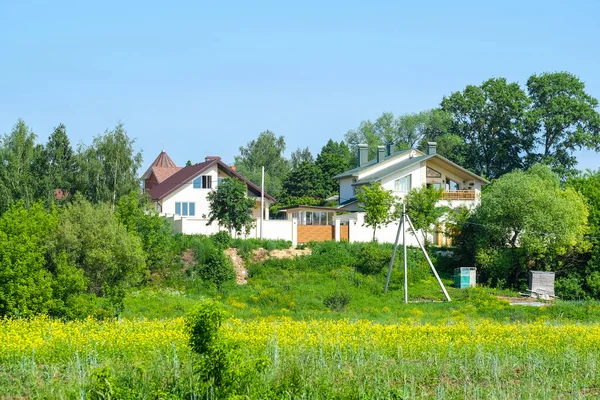 Obraz Wiejskich Domów Lecie — Zdjęcie stockowe