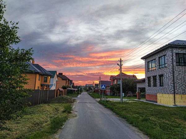 田舎道をイメージした風景 — ストック写真