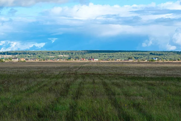 Landschap Met Het Beeld Van Een Veld — Stockfoto