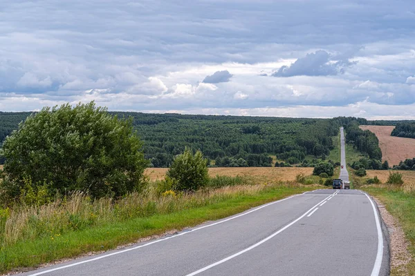 Landschaft Mit Dem Bild Einer Landstraße — Stockfoto