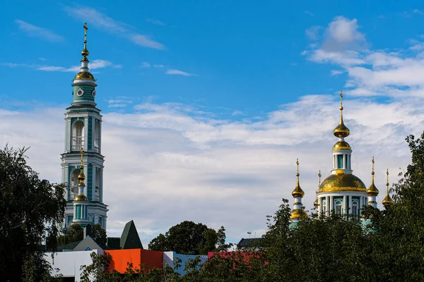Panorama Van Tambov Met Het Beeld Van Kerk — Stockfoto