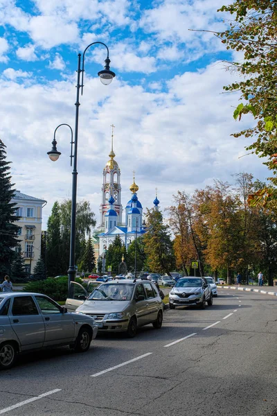 Tambov Rusland September 2020 Panorama Van Tambov Met Het Beeld — Stockfoto