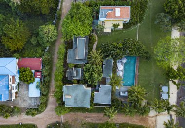 Ormanda güneş battıktan. Renkli gökyüzü günbatımı, şafak Sunrise.