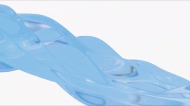 Güzel su yüzeyi. Su hattının animasyon dalgalarıyla soyut bir arkaplan. Kusursuz döngünün animasyonu.