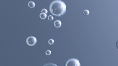 Luma mat 4K ile Güzel Bubles Hareket Döngüsü Macro kamera ile gerçekçi