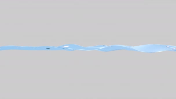 Water line splashing,water splash isolated on clean background. — Stock Video