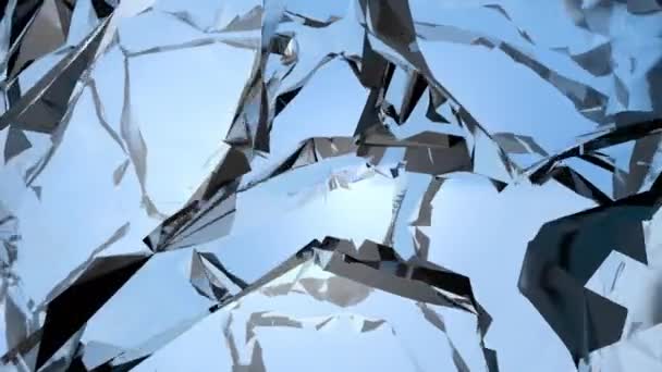 冰正在以缓慢的运动冲破，紧紧地把冰块压碎 — 图库视频影像