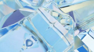 Buz küpleri. Dosya iki kırpma yolu içeriyor - ön ve arka.