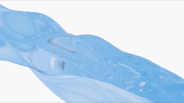 Schöne Wasseroberfläche. Abstrakter Hintergrund mit animiertem Winken der Wasserlinie. Animation einer nahtlosen Schleife. — Stockvideo