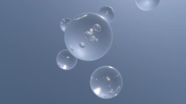 Luma mat 4K ile Güzel Bubles Hareket Döngüsü Macro kamera ile gerçekçi