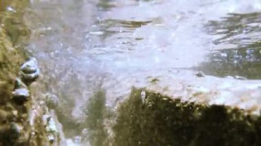 Güneş ışınları su altında ışıldar. Turkuaz okyanustaki ekosistem ve okyanus tabanının sualtı görüntüsü..