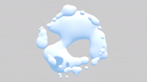 Futurista Organic Projetado Liquid Animated Shot. Vídeo de Gradientes Líquidos Aqua para Apresentação. — Vídeo de Stock