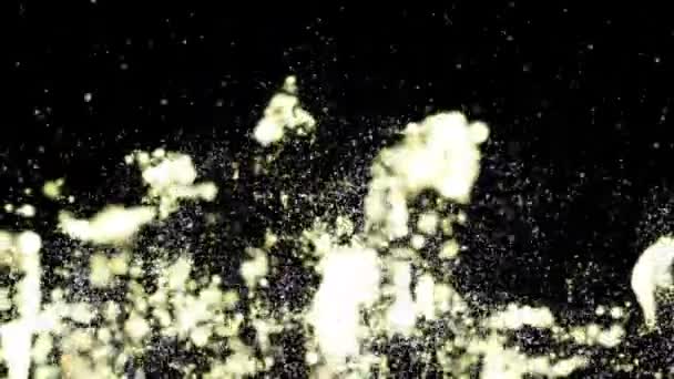 Fundo de partículas abstrato. Ano Novo festivo vista da cidade em luzes — Vídeo de Stock