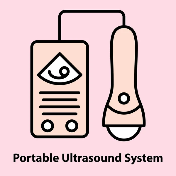 Portatif Ultrason sistemi — Stok Vektör