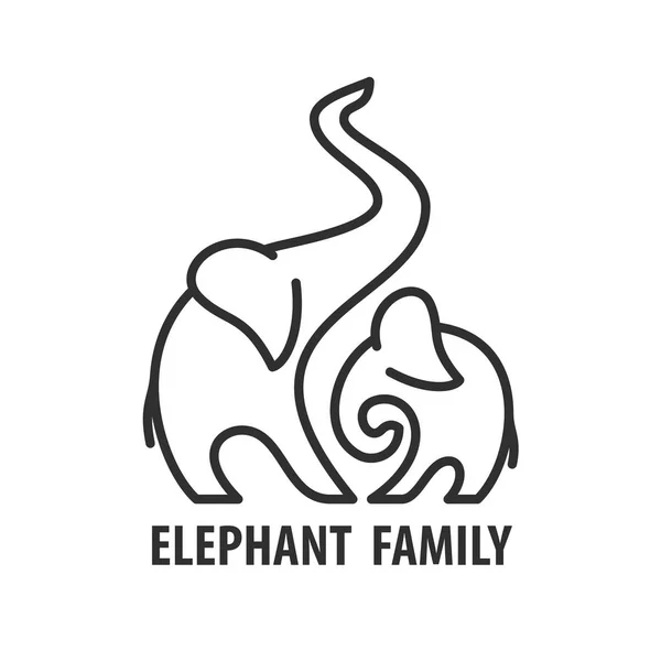 Logotyp mall av elefant — Stock vektor