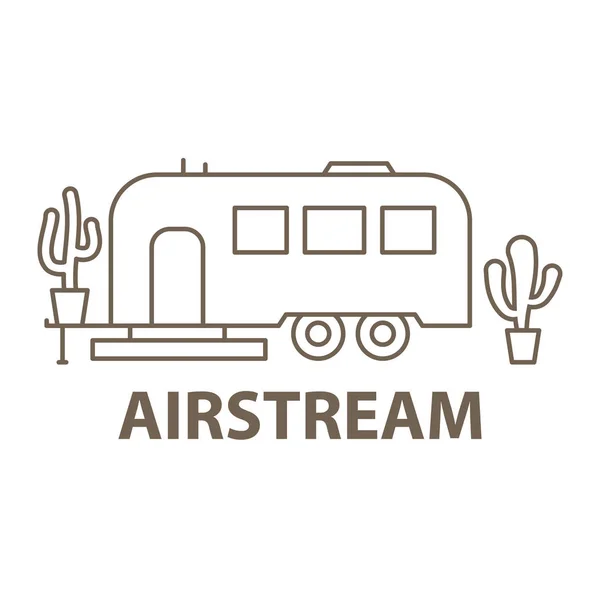 Airstream in linear — Stock Vector