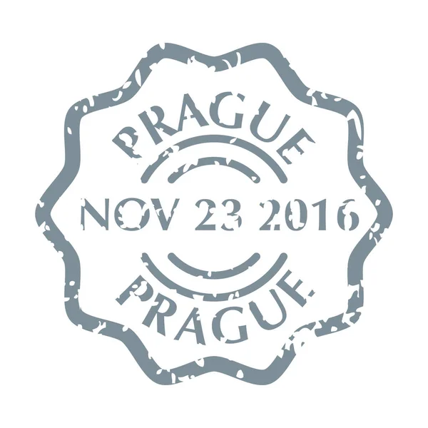 Postmarke aus Prag — Stockvektor