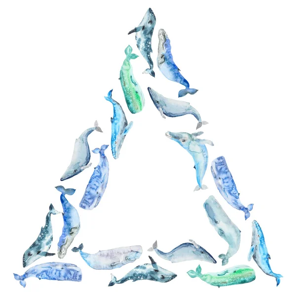 Aquarell-Vorlage Karte — Stockfoto