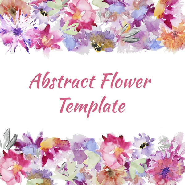 Watercolor Flower template — Stock Photo, Image