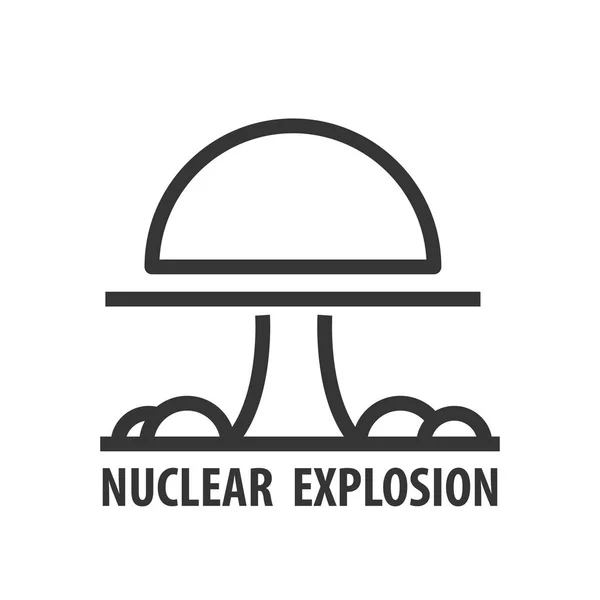Templat Logo dari ledakan nuklir - Stok Vektor