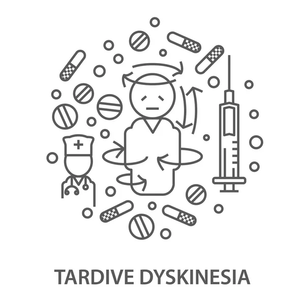 Banners voor tardive dyskintsia — Stockvector