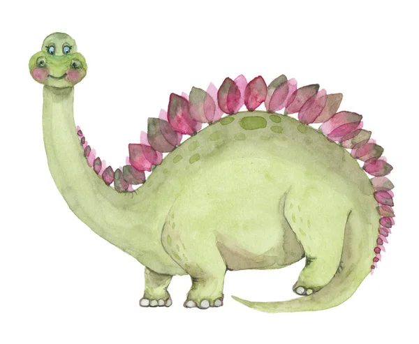 Acuarela dinosaurios stegosaurus —  Fotos de Stock
