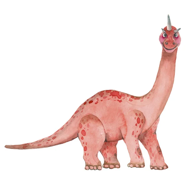 Acuarela dinosaurios brontosaurus —  Fotos de Stock