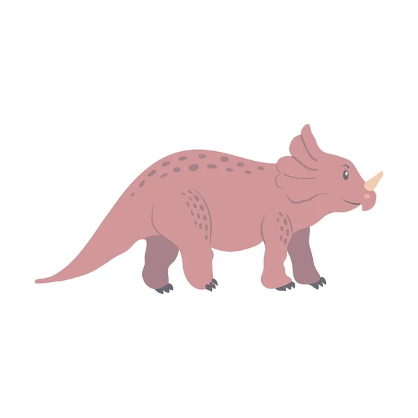Dinosauro Triceraptor cartone animato — Vettoriale Stock
