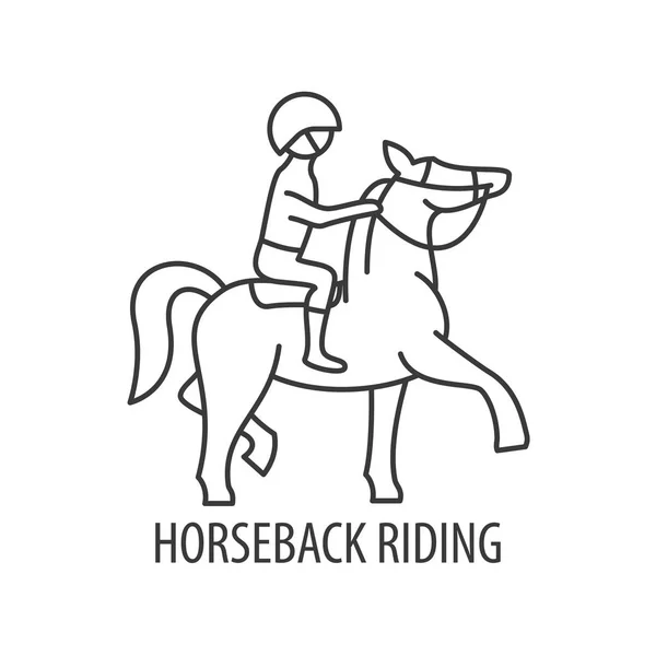 Caballo caballo línea icono — Vector de stock