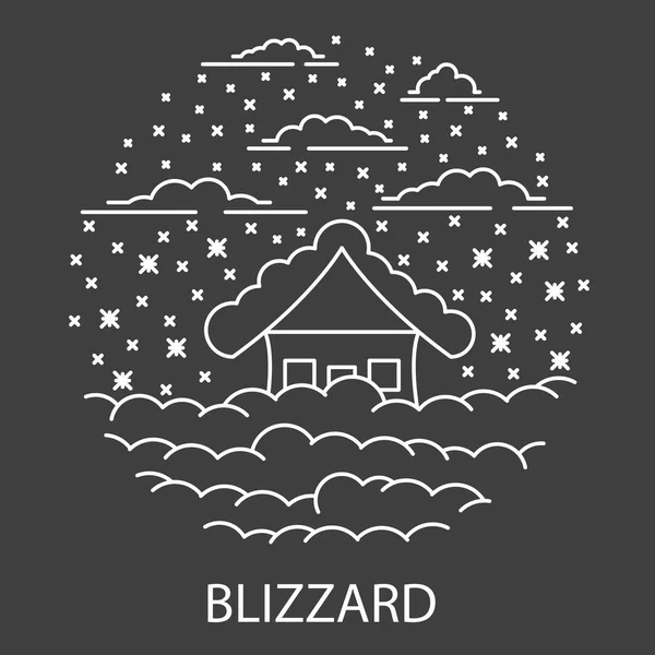 Blizzard natuurramp — Stockvector