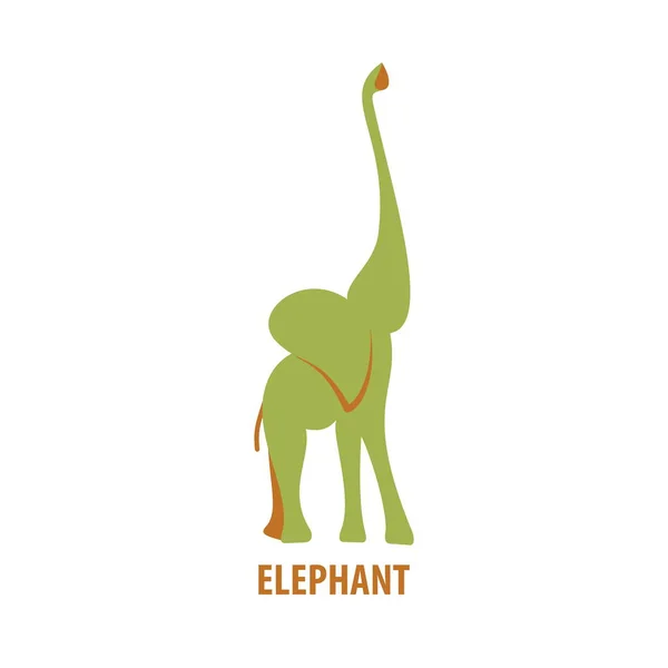 Logotipo de elefante africano — Vetor de Stock