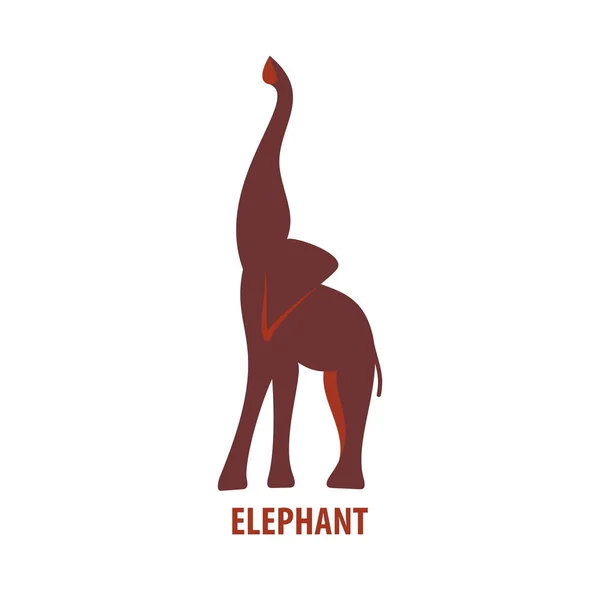 Logo elefante africano — Vector de stock