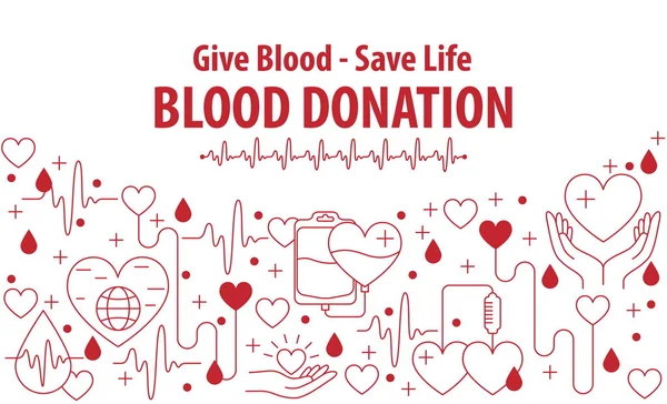 Bağış Kan afiş — Stok Vektör