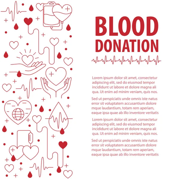Bağış Kan şablonu — Stok Vektör