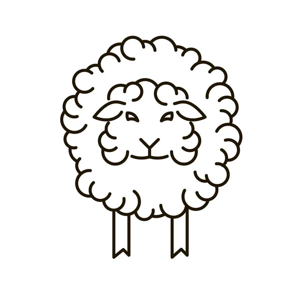 Não encurtar ovelhas na linha —  Vetores de Stock