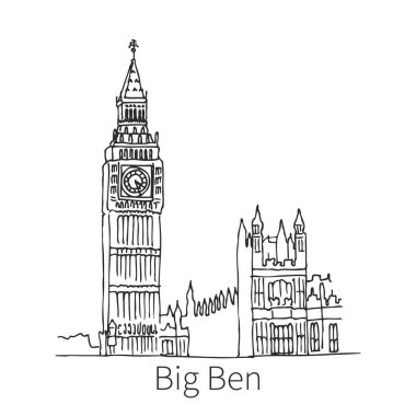 Big Ben çizim krokisi