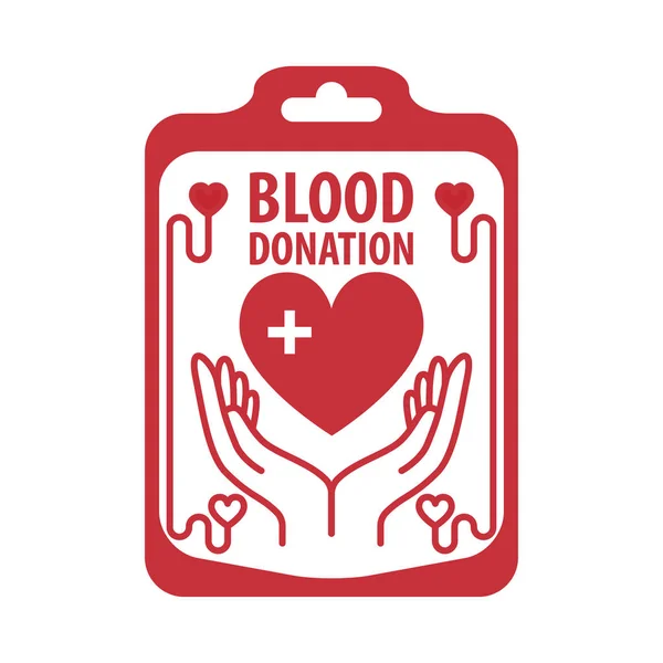 Banner de donación de sangre — Archivo Imágenes Vectoriales