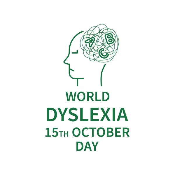 Linia logo Dyslexia Day — Wektor stockowy