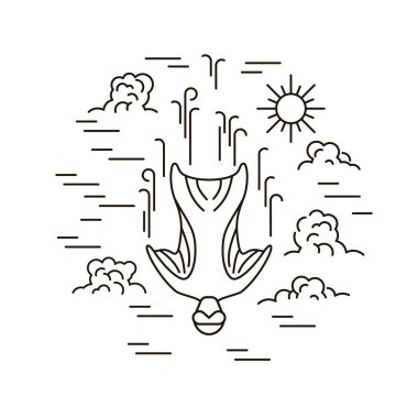 Skydiving spor daire afiş