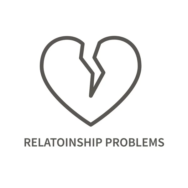 Reationship problem icon — стоковый вектор