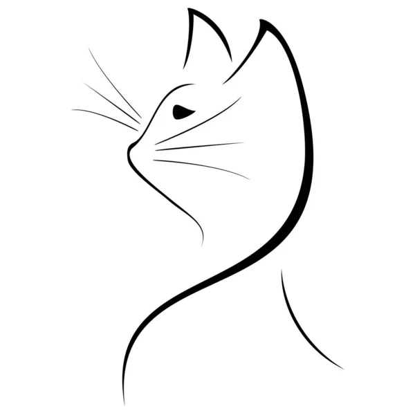 リニアフィギュア猫 — ストックベクタ