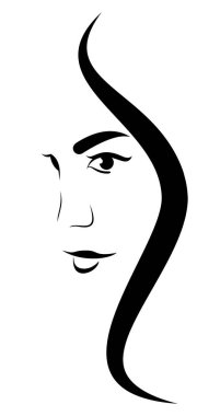 kadının yüzü vektör