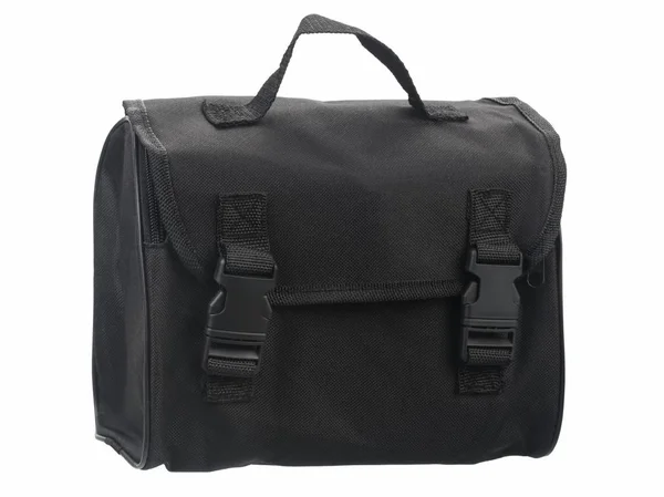 黒い布バッグ。あなたの荷物を運ぶための理想. — ストック写真