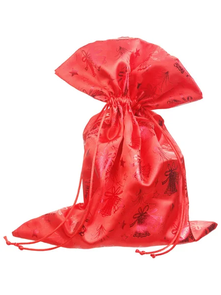 Ajándék Mikulás piros táska — Stock Fotó