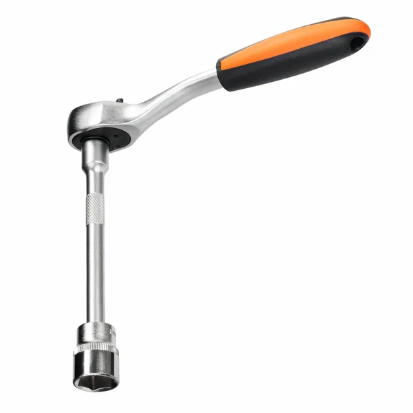 Ratchet wrench with oil filter removal attachment Stock Photo by