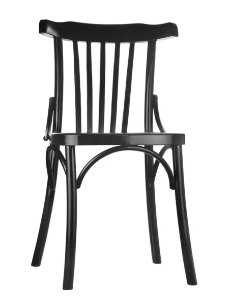 Чорний дерев'яний стілець — стокове фото